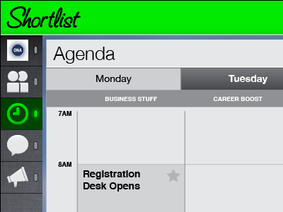 Shortlist agenda refresh 2011 startup web app