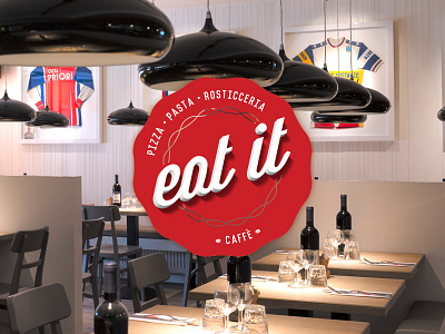 Eatit Logo - Italian Restaurant in Belgium design eat food logo pizza restaurant typography