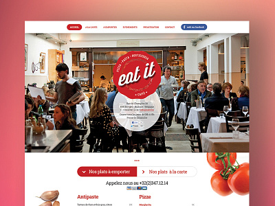 Eat it Restaurant app design dribbble food graphic design mobile responsive shot slides ui ux website