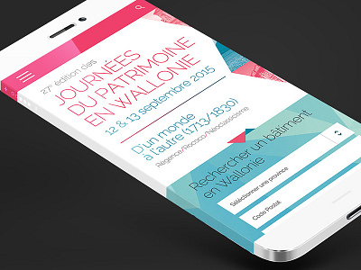 Patrimoine Wallon app dribbble graphic design responsive shot ui ux ux design webdesign website