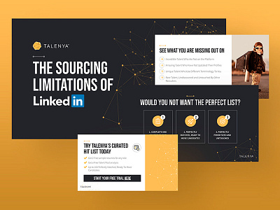 Talenya vs Linkedin keynote linkedin recruiting social media talenya ui design ux design website