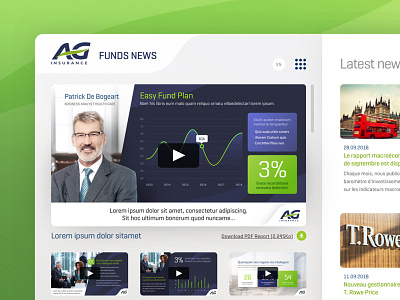 AG Insurance Video Dash app belgium brussels dashboard graphic design insurance jab ui design ux design