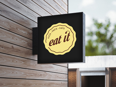 eat it restaurant badge belgium branding brussels coffee food graphic design italian logo logo design logodesign logos restaurant