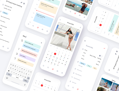 Kingfisher Calendar Mobile App android app calendar calendar ui clean design ios layout minimal mobile app mobile app design mobile application simple ui ux wireframe