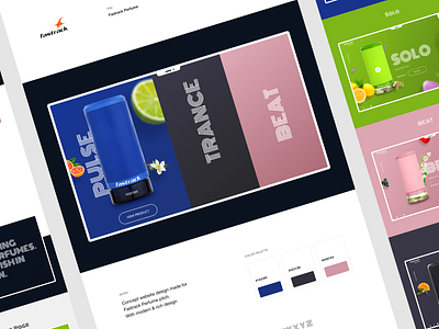Fastrack Perfume adobe xd clean colorful fastrack interactive modern perfume product product catalogue product website simple ui ux web design website