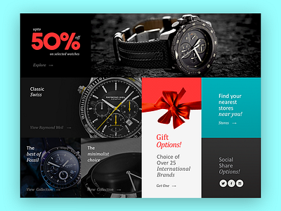 Concept Design Grid for Watch collection awesome classic clean cool grid latest modern simple ui ux web website