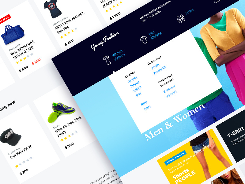 Fashion clothing e-commerce by Michael Kalinin on Dribbble