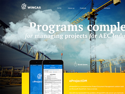 Programs complex for managing projects for AEC Industry bootstrap bright design responsive typography ui ux web design каталог строительство
