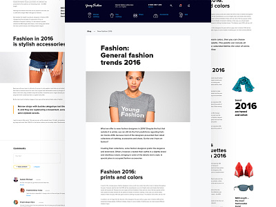Blog design for Fashion e-commerce project clean clothing design dress e commerce fashion jeans shoes t shirt web design блог интернет магазин