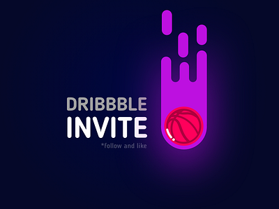 Invite for you dribbble flat free giveaway illustration illustrations illustrator invite invites skech app vector