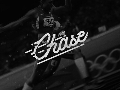 The Chase athletics branding hand lettering race running slater speed sports track typography