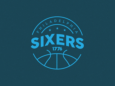 76ers Emblem 1776 76ers basketball emblem insignia logo nba philadelphia sixers sports typography