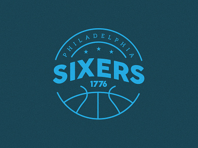 76ers Emblem 1776 76ers basketball emblem insignia logo nba philadelphia sixers sports typography