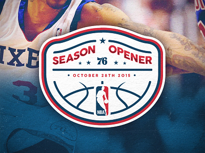 76ers Season Opener 76ers basketball iverson lettering logo nba philadelphia sixers sports typography vintage