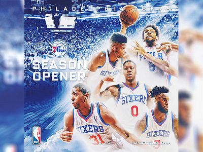 Sixers Season Opener 76ers basketball iverson nba philadelphia season opener sixers sports sports edit typography