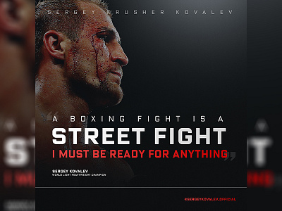 Kovalev Social Media boxing branding fight hbo kovalev krusher russia social media soviet sports typography