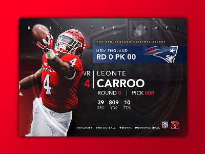 Rutgers NFL Draft Template big ten college daily ui draft ncaa nfl rutgers social media sports template typography