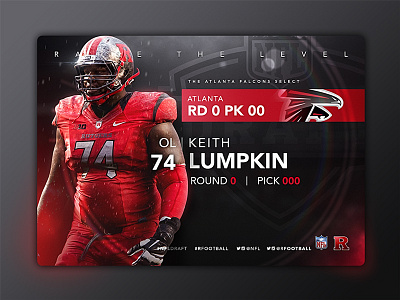 NFL Draft Template college daily draft media ncaa nfl rutgers social sports template typography ui