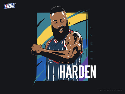 James Harden 90s adidas basketball draft houston rockets illustration james harden nba nike sports vintage