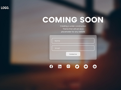 COMING SOON PAGE DESIGN