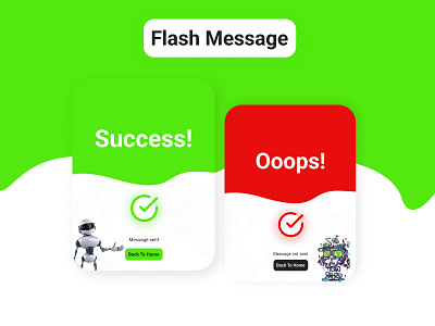 Flash Message dailyUI11 #dailyui11 #ayanalif adobe xd app ux ayanalif dailyui dailyui 11 figma flashmessage landing page design ui design uiux design web ui