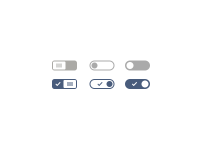 Toggle Options rounded slide tick toggle