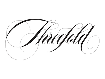 Threefold flourishes font hand lettering handlettering lettering script swashes type typography