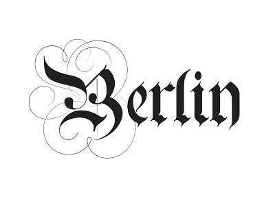 Berlin Lettering berlin black letter blackletter design flat tip hand lettering lettering