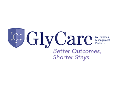 Glycare branding diabetes doctor hospital logo medical shield