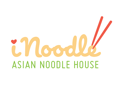 Noodle House asian branding chopsticks food logo noodles