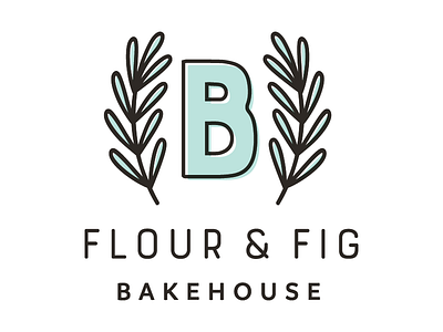 Flour Fig bakehouse bakery branding cafe farm to table fig flour healthy logo natural