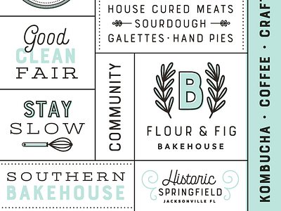 Flour & Fig Pattern bakehouse bakery branding natural pattern