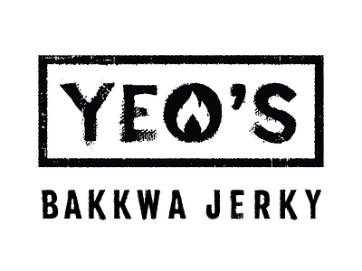 Yeos Jerky asian bakkwa beef chops fire flame jerky logo pork singapore stamp