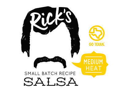 Ricks Salsa hot mustache salsa texas