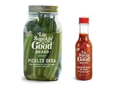 Lip Smacking Good georgia hot sauce jar okra packaging pickle southern southern food
