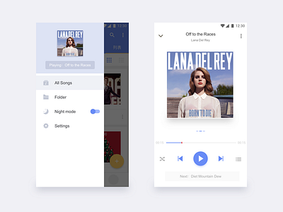 Player music player ui