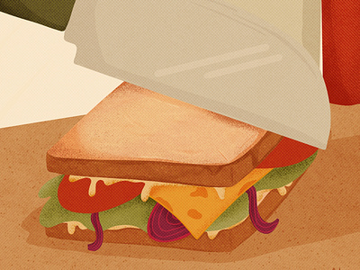 Sandwich illustration editorial