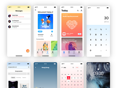 Neon (Mobile UI Kit) animation app branding design illustration ios resource template typography ui ui kit ux