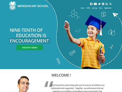 Mergong International School Website Homepage ui ui design user interface web design website design