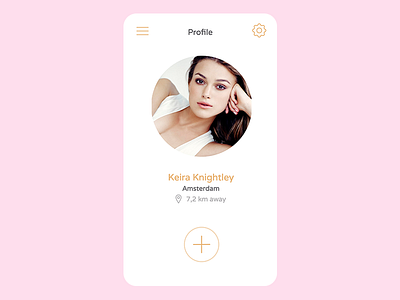 Profile page for Social app for iOS