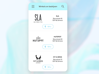 Shops screen for Lanks iOS app app application ios iphone location mobile shop shopping ui uidesign ux uxdesign