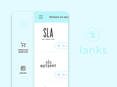 Menu page for Lanks iOS app app application flat minimal mobile shopping ui uidesign ux uxdesign