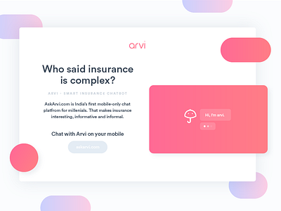 Insurance chatbot Arvi