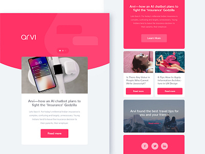 Email template for arvi