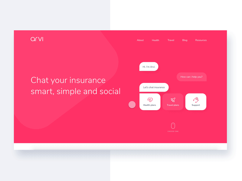 Arvi Home Page Redesign