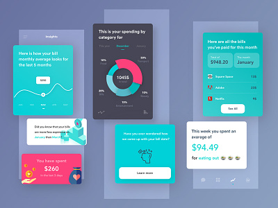 Insights for the financial app analytics app data finance insights ui ux