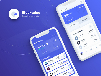 Blockchain decentralised profile app app blockchain crypto decentralized digital id identity ui ux