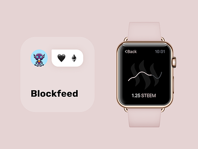 Blockfeed - decentralized engagement and social network apple watch blockchain crypto decentralized engagement network social ui ux watch