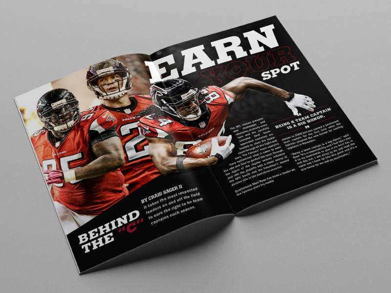 Atlanta Falcons Gameday Spread Mockup by Chris Liskiewicz on Dribbble