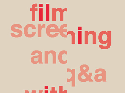 Film screening poster for Dena Seidel design poster typography vector